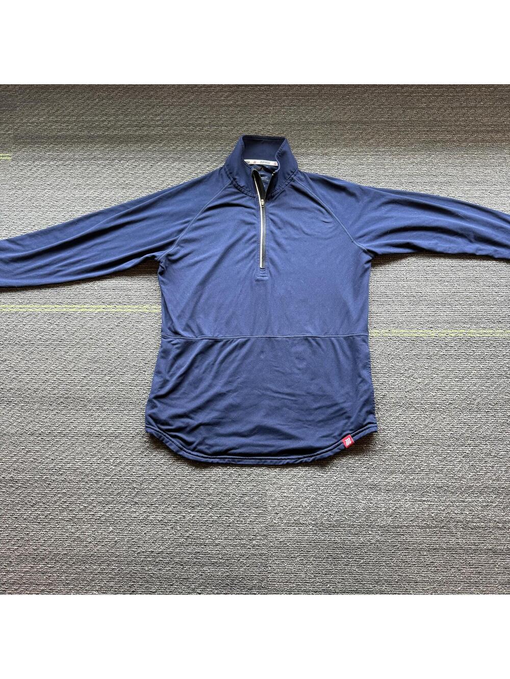 L Marucci Women's Quarter-Zip Long Sleeve Performance Shirt Navy Pullover Top